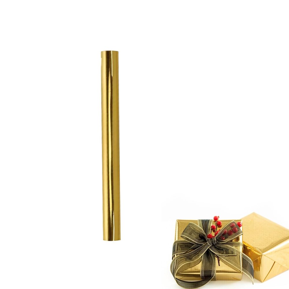 SKYPRO Gold Matte Gift Wrapping Paper Roll, for Birthday,Wedding, Christmas, Party, Valentine'S Day AnniversariesGift Decorations (43x366cm)