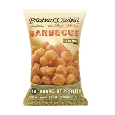 ProtiWise Barbecue High Protein Crisps - 15g Protein Low Carb Keto Snack - Low Sugar Low Calorie Gluten Free - Savory Diet Snack - 7 Count Box