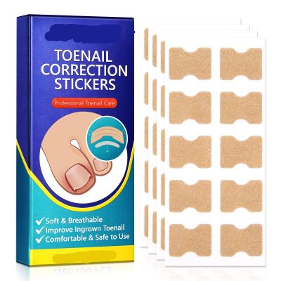 100PCS Ingrown Toenail Correction Stickers -Adhesive Foot Patches for Paronychia Treatment and Pedicure Care