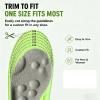 Vaylore Tennis Insoles, Memory Foam Arch Support Shock Absorbing Insoles, Lightweight & Breathable Cushioned Insoles for Court Sports (Green, Men(1011) Women(1213)) view 3