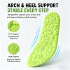 Vaylore Tennis Insoles, Memory Foam Arch Support Shock Absorbing Insoles, Lightweight & Breathable Cushioned Insoles for Court Sports (Green, Men(1011) Women(1213)) view 4
