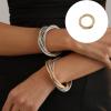 GORBUS Snake Bone Link Layered Cuff Adjustable Wristband for Everyday Wear and Gifting Stylish Multilayer Accessory view 2