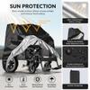 REVXON Wheelchair Cover for Heartway Medical Products Flyer P25J, Water-Resistant Electric Wheelchair Cover for Outdoor Storage Drawstring Windproof Design with Storage Bag,Black view 2