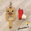 Capybara Face Inhaler Holder Key Fob view 2