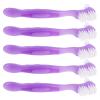 PERSELOSO 5pcs Denture Cleaning Brush: Double-Sided Toothbrush for Fake Teeth - Partial False Teeth Cleaning Brush - Portable Denture Toothbrush view 1