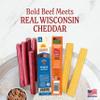 Wisconsin Cheese Company Beef Sticks & Cheddar Cheese Snack Packs Made in Wisconsin High Protein Snack for Travel, Lunches & On-the-Go Snacking 48 Count (24 Beef & 24 Cheddar) view 2