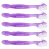 CIMAXIC 5pcs Denture Cleaning Brush: Double Sided Fake Toothbrush - Portable Cleaning Tool for False Teeth - Dentures Toothbrush for Women Men view 1