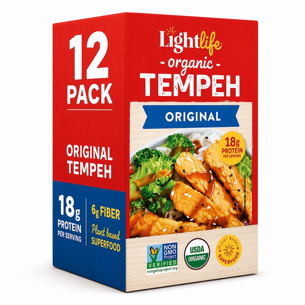 Organic Tempeh Original - 12-Pack Case (8 oz each)