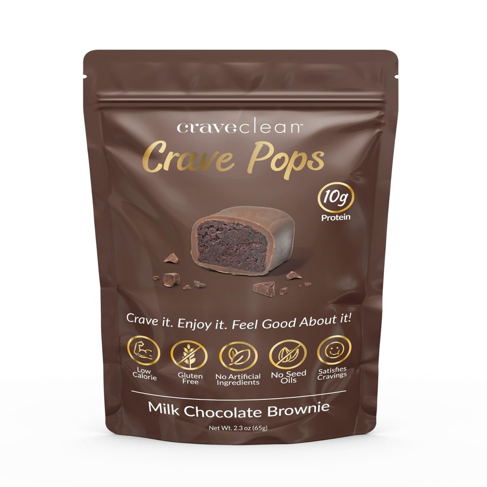 Milk Chocolate Brownie Pops (5 Brownies) Gluten-Free, High Protein (10g), Low Sugar, Guilt-Free Snack with Clean Ingredients No Seed Oils Kid & Parent Approved