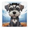 Adorable Schnauzer Digital Scale for Body Weight - Accurate Digital Bathroom Scale with High-Precision Sensors, Large Easy-to-Read Backlit Display, 400 Lb Capacity, Safe Rounded Corners view 1