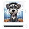 Adorable Schnauzer Digital Scale for Body Weight - Accurate Digital Bathroom Scale with High-Precision Sensors, Large Easy-to-Read Backlit Display, 400 Lb Capacity, Safe Rounded Corners view 2