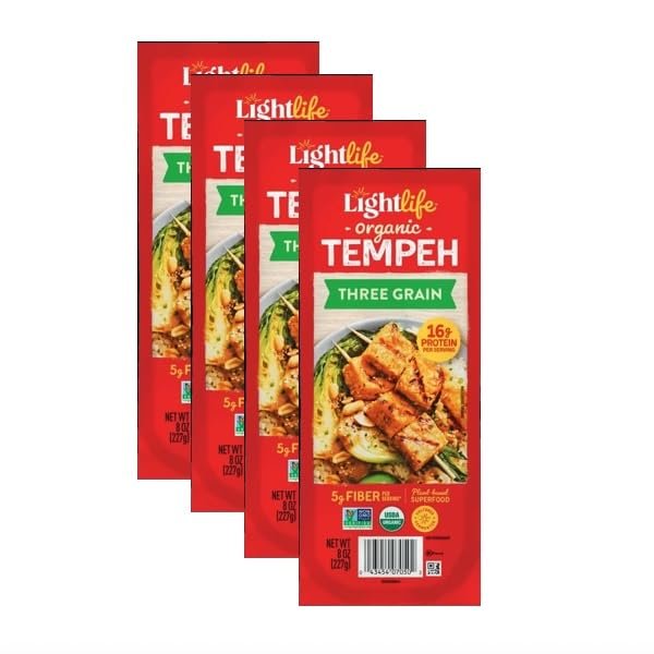 Organic Tempeh Three Grain - 4-Pack (8 oz each)