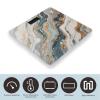 Abstract Marble Patterns Digital Scale for Body Weight - Accurate Digital Bathroom Scale with High-Precision Sensors, Large Easy-to-Read Backlit Display, 400 Lb Capacity, Safe Rounded Corners view 3