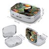 Toucan in The Rainforest Pill Box Small Pill Organizer with 2 Compartments and Mirror Portable Travel Metal Pillcase for Pocket Or Purse, Privacy-Protecting Medicine Box view 2