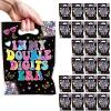 NOVBAUB 10th Birthday Party Favors Bags 50PCS Double Digits Birthday Gift Bags with Handles In My Double Digits Era Disco Goodie Treat Candy Bag Party Supplies for 10 Year Old Happy Day(Black) view 1