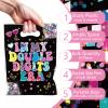 NOVBAUB 10th Birthday Party Favors Bags 50PCS Double Digits Birthday Gift Bags with Handles In My Double Digits Era Disco Goodie Treat Candy Bag Party Supplies for 10 Year Old Happy Day(Black) view 3