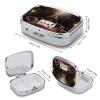 Poker Tournament Pill Box Small Pill Organizer with 2 Compartments and Mirror Portable Travel Metal Pillcase for Pocket Or Purse, Privacy-Protecting Medicine Box view 2