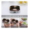 Poker Tournament Pill Box Small Pill Organizer with 2 Compartments and Mirror Portable Travel Metal Pillcase for Pocket Or Purse, Privacy-Protecting Medicine Box view 4
