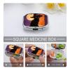 Black Cat with Witch Hat for Halloween Pill Box Small Pill Organizer with 2 Compartments and Mirror Portable Travel Metal Pillcase for Pocket Or Purse, Privacy-Protecting Medicine Box view 4