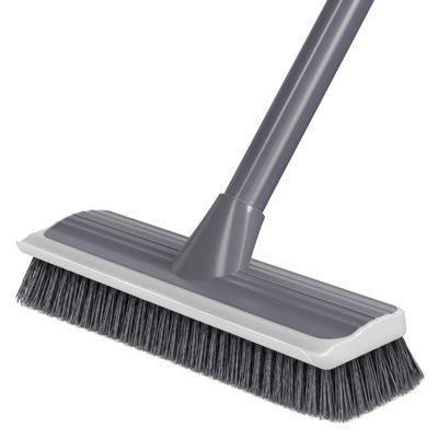 HOMSIER 2 in 1 Floor Scrub Brush: Deck Brush with Squeegee