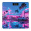 Vaporwave Street View Digital Scale for Body Weight - Accurate Digital Bathroom Scale with High-Precision Sensors, Large Easy-to-Read Backlit Display, 400 Lb Capacity, Safe Rounded Corners view 1