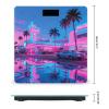 Vaporwave Street View Digital Scale for Body Weight - Accurate Digital Bathroom Scale with High-Precision Sensors, Large Easy-to-Read Backlit Display, 400 Lb Capacity, Safe Rounded Corners view 2