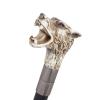 Silver Resin Wolf Head White Walking Cane Fashion Decorative Steel Stick Gentleman Elegant Cosplay Cane Knob Crosier, Non-Slip Tip, 37.2inch view 2