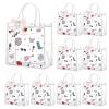 Culudea Clear Gifts Bags with Handles Set of 24 PVC 8x8x3.15 In, Y2K Disco view 1