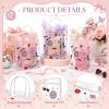 Culudea Clear Gifts Bags with Handles Set of 24 PVC 8x8x3.15 In, Y2K Disco view 3
