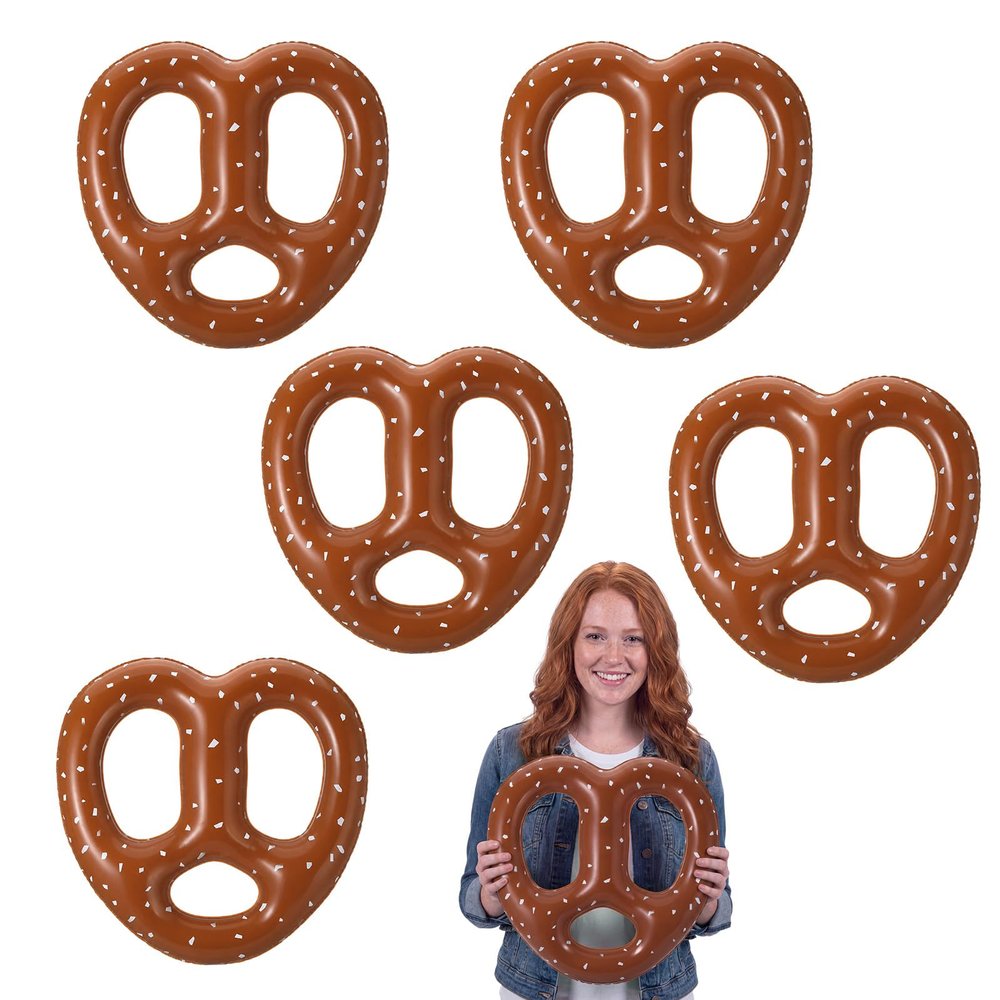 Sratte 6 Pcs 15 Inch Inflatable Oktoberfest Pretzel Decorations Beer Festival Party Outdoor Decor for Oktoberfest Celebration Pretzels Day Beer Drinker Bar Events Birthday Decor