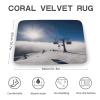ADFGYERH Ski Lift at Sunshine Bath Mat Washable,Bathroom Rug Non Slip Coral Velvet,Area Rug for Bathroom Floor, Tub and Shower, Home Decor Accessories 19.7"x31.5" view 2