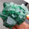 Crystal Stone Unpolished Green Fluorite Rough Rock Oblique Cube Cluster Crystals Decor Ornaments (Size : 300g) Gemstone Stone view 1