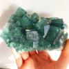 Crystal Stone Unpolished Green Fluorite Rough Rock Oblique Cube Cluster Crystals Decor Ornaments (Size : 300g) Gemstone Stone view 3