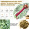 Massage Hammer, Lymphatic Detox Massage Stick, Handmade Mugwort Massage Hammer, Suitable for Relieving Pain in the Neck, Legs, Calves, Lower Back, and Back Purple view 2