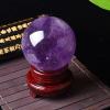 Amethyst Sphere Ornaments Purple Crystal Ball Orbs for Home Decor, Tabletop Accent, Shelf Display, Living Room Bedroom Centerpiece,60mm view 2