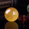 Yellow Calcite Quartz Crystal Sphere,Large Ball with Stand, Stone Decorative Orb Sculpture Figurine for Home Decor Gift,18cm view 1