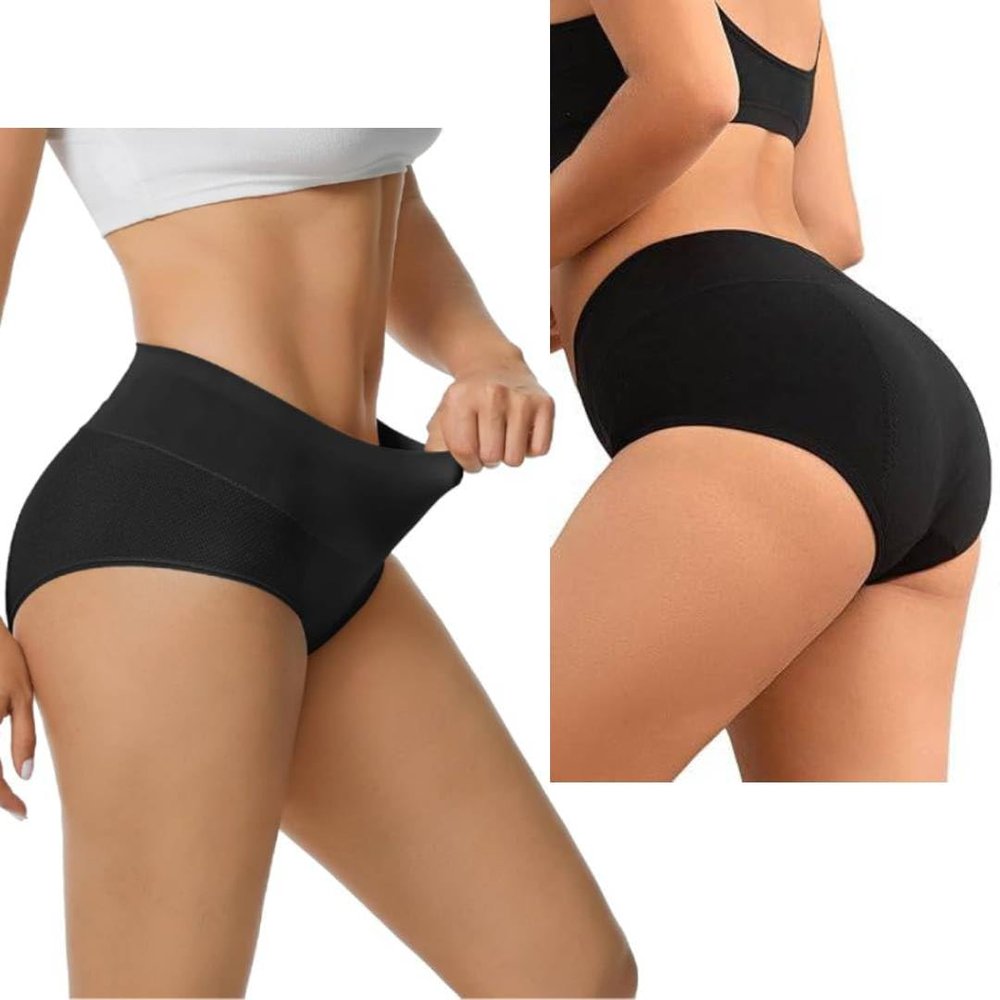 Loswie Incontinence Underwear for Women, Quick Dry Postpartum Leakproof Cotton Underwear Stretch Hi-Waist Panties