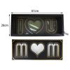 Miaomiaoco Mom Letter Shaped Empty Flower Box Flower Gift Box Flower Arrangement Cardboard Fillable Souvenir Gift Box for Valentines, Black view 2