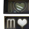 Miaomiaoco Mom Letter Shaped Empty Flower Box Flower Gift Box Flower Arrangement Cardboard Fillable Souvenir Gift Box for Valentines, Black view 3