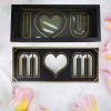 Miaomiaoco Mom Letter Shaped Empty Flower Box Flower Gift Box Flower Arrangement Cardboard Fillable Souvenir Gift Box for Valentines, Black view 4