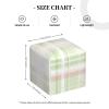 Pastel Green Plaid Pattern Fabric Leather Tissue Box Cover for Home Coffee Table Car Decorative view 4