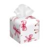 Pattern of Pink Bows and Unicorns Leather Tissue Box Cover for Home Coffee Table Car Decorative view 1