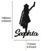EDSG Personalized Graduation Cake Topper Class of 2026, Double Sided Glitter Graduation Cake Decorations 2026, Custom Congrats Grad Decorations for Graduation Party Supplies (Red) view 2