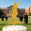 EDSG Personalized Graduation Cake Topper Class of 2026, Double Sided Glitter Graduation Cake Decorations 2026, Custom Congrats Grad Decorations for Graduation Party Supplies (Red) view 4