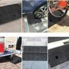8" Non-Slip Rise Threshold Ramp for Driveways & Doorways, Portable Black Wheelchair Ramp for Steps & Garage Access, Ideal Entryway Solution (50x13x4cm) view 4