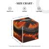 Dragon Engulfed in Fiery, Swirling Flames Leather Tissue Box Cover for Home Coffee Table Car Decorative view 4