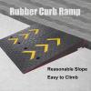 Heavy Duty Rubber Curb Ramp for Wheelchairs & Scooters - Portable 1 Pack Driveway Threshold Ramp, 19cm Rise, Ideal for Cars, Motorcycles, Sidewalks, Loading Docks - Durable Black Design view 3