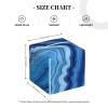 Abstract Blue Marbled Swirl Pattern Leather Tissue Box Cover for Home Coffee Table Car Decorative view 4