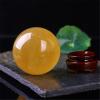 Citrine Quartz Crystal Sphere with Wooden Stand, Yellow Calcite Ball Scrying for Home Table Glass Orb Decorative Balls,190mm/7.5in view 4