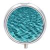 Round Pill Box Swimming Pool Water Pill Case 3 Compartment Medicine Pill Organizer for Purse & Pocket Portable Travel Pillbox Medicine Vitamin Cod Liver Oil Storage Box Organizer